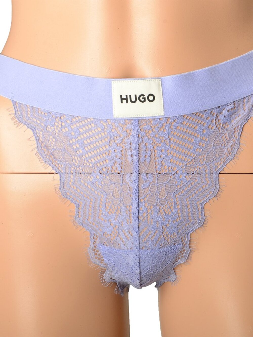 Hugo Boss Women's "String RL Lace" Purple Logo String Panties US S IT 40